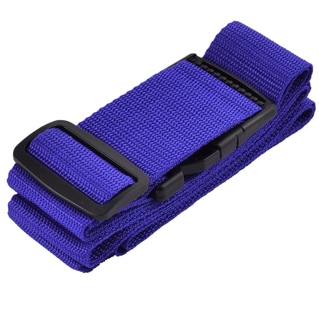 Unique Bargains Nylon Non-Slip Adjustable Travel Luggage Strap Belt Blue 200cm for Suitcase