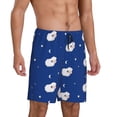 thumbnail image 2 of Kdxio Moon Lamb Print Mens Sleep Shorts Bottoms Soft Comfy Pajama Wear Pants with Drawstring Pockets, 2 of 7