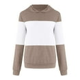 thumbnail image 5 of Xcmzpl Womens Hoodies Loose Fit Color Block Hooded Sweatshirt Trendy Sweater Tops Workout Long Sleeve Blouses Fall Fashion, 5 of 6