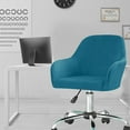 thumbnail image 4 of N/A Velvet Swivel Armrest Curved Back, Home Office Desk Chair Covers, Stretch Wingback Dining Chair Cover Protector, for Vanity Living Room,G,2pack, 4 of 7