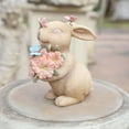 thumbnail image 3 of Estatua de Conejo de Pascua Zulema con flores, 3 of 8