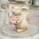 thumbnail image 3 of Estatua de Conejo de Pascua Sunnimix Escultura de resina para jardín decoración del hogar exterior flores, 3 of 8