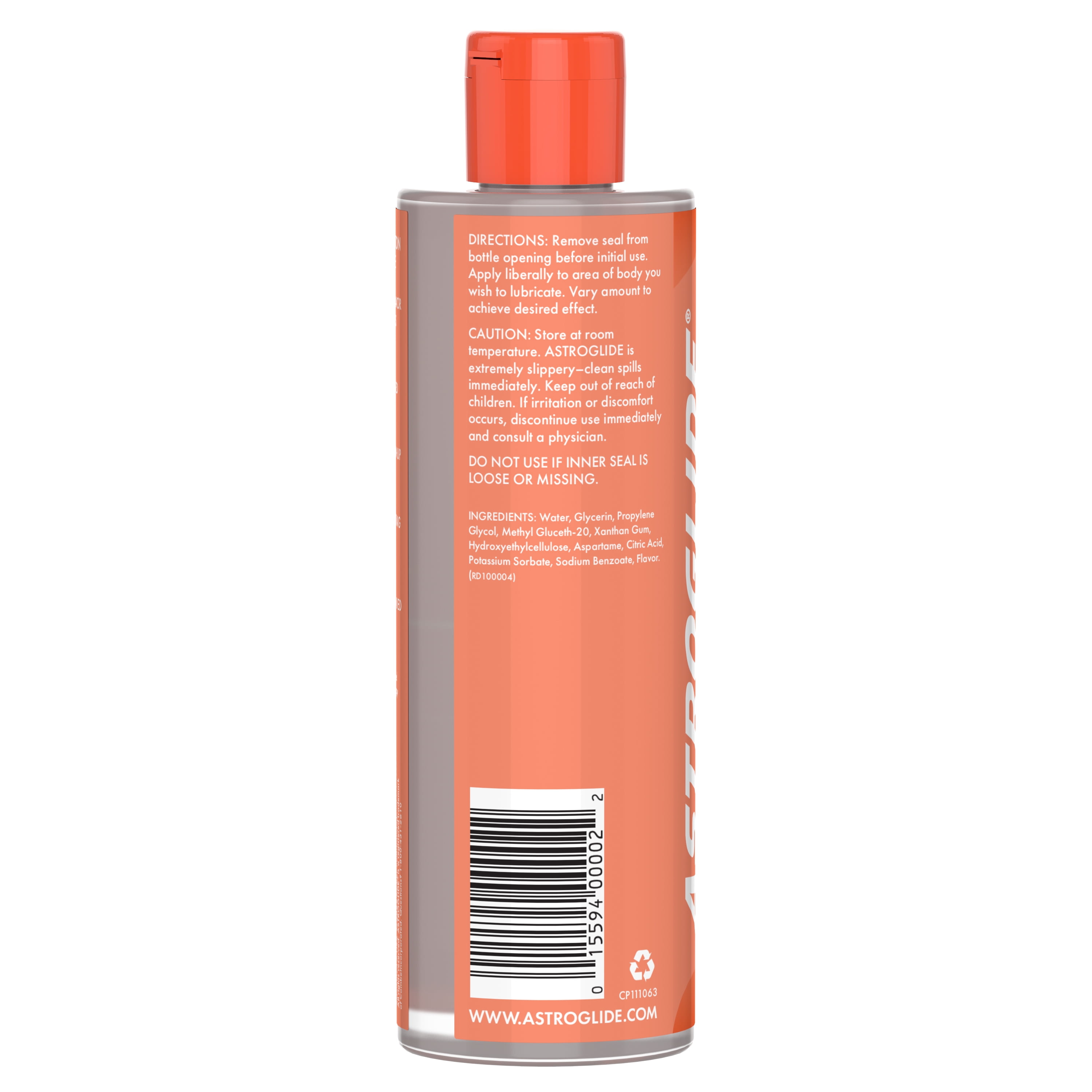 Astroglide Juicy Peach Water-Based Personal Lubricant, Peach Flavor, 8.5 fl oz