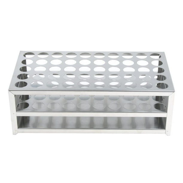 19 / 21mm De Diámetro Equipo De útiles Escolares Soporte De Soporte De Bastidor De Tubería de material acero Inoxidable 50 hoyos 21mm dia Yotijar Bastidor de tubos de centrífuga