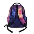thumbnail image 2 of SCRAWLGOD Basketball Starry Sky Print School Backpack with Adjustable Padded Strap, 17 Inch 600D Polyester Backpack, Lightweight Multi-Pocket Portable Daypack, 2 of 7