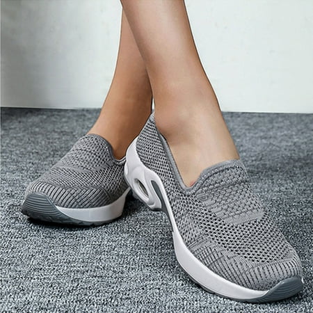 

Aayomet Pumps Shoes Women Women s Solid Color Breathable Hollow Cushion Casual Single Shoes Sports Shoes Gray 7.5