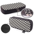 thumbnail image 4 of Lsque Black and White Checkerboard Printed Big Capacity PU Leather Pencil Case Large Pencil Pouch Stationery Pen Bag Pencil Holder for Teen, 4 of 6