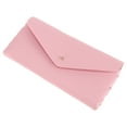 thumbnail image 1 of Estuche para gafas de botón triangular Unique Bargains, simple y portátil, almacenamiento de gafas en color rosa, 1 of 3