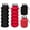 2 pcs black+red, variant on Collapsible Water Bottle,4 Pcs BPA Free Reuseable Silicone Foldable Leakproof 16oz Water Bottles,Portable Lightweight Water Bottles with Carabiner for Travel Gym Camping,Hiking Outdoor Indoor Sports