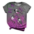 thumbnail image 2 of Pntutb Tallas grandes Mujer Manga corta Animal Impreso O-cuello tops Camiseta Blusa Pntutb Pntutb-2245, 2 of 4
