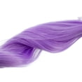 thumbnail image 4 of 12 extensiones de cabello sintético con mechas onduladas y rizadas de un solo color para fiestas, con clip (lila y morado), 4 of 5