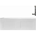thumbnail image 4 of Streamline GA-311-24-BGL 60 in. x 32 in. Acrylic Right-Hand Drain Alcove Bathtub in Glossy White With External Drain in Brushed Gold, 4 of 5
