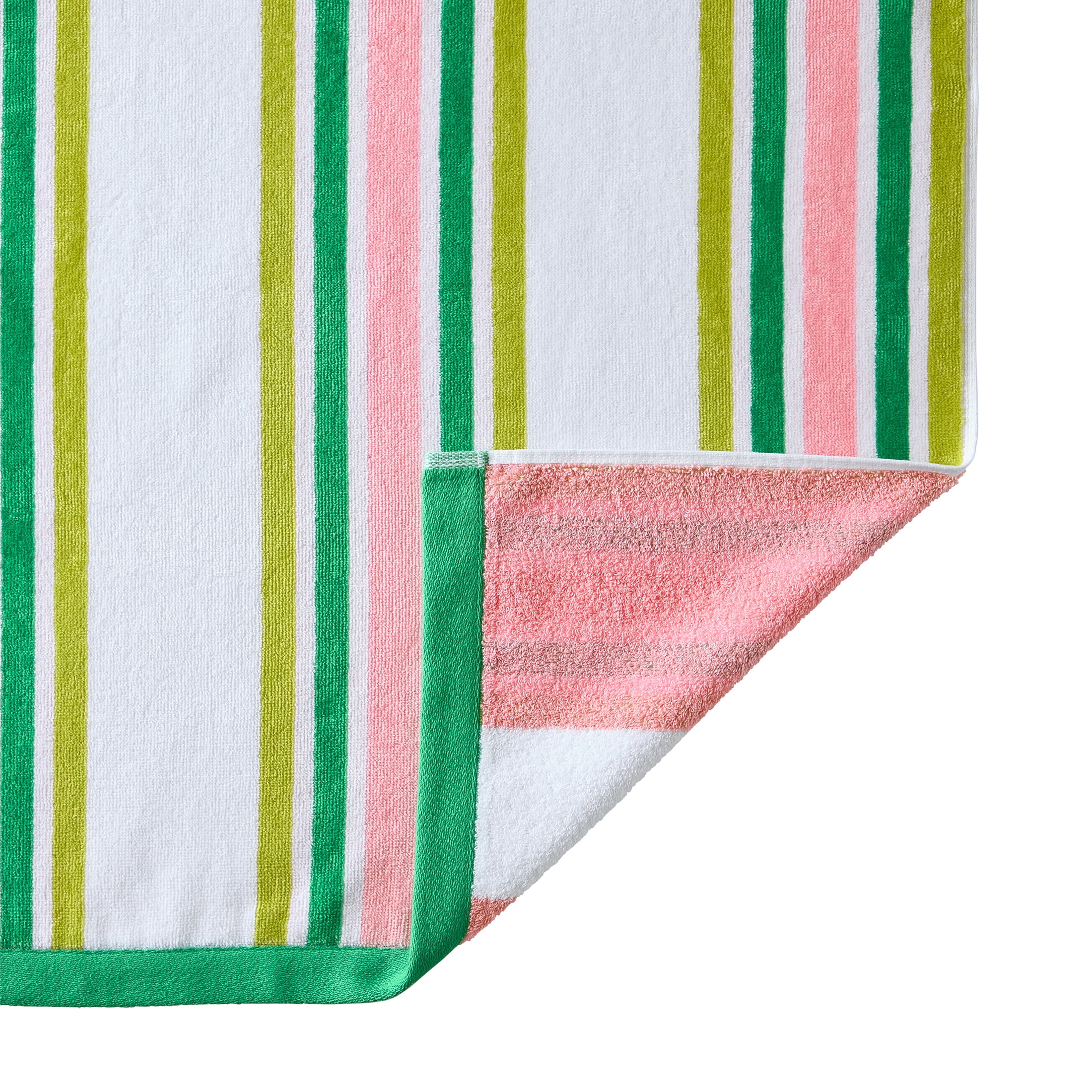 Better Homes & Gardens Cabana Stripe Oversized Beach Towel, 72" x 38", Pink