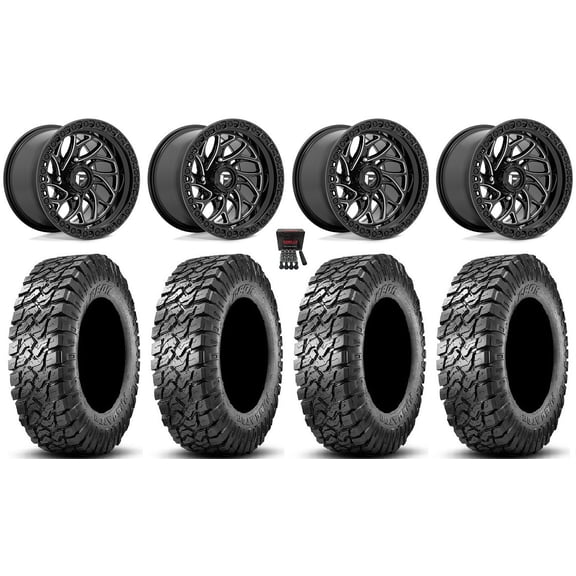 Fuel Runner 15" Wheels Black 32" Predator Tires Sportsman RZR Ranger