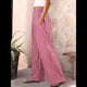 thumbnail image 5 of Pantalones Palazzo de Cuadros para Mujer, Pantalones de Pijama de Cintura Alta y Pierna , Pantalones Casuales Bonitos con Bolsillos Rojo XXL, 5 of 9