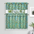 thumbnail image 2 of Kitchen Curtains 36 Inch Short - 3 Panel Set with Cute Bumble Bee and Honeycomb Print, Rod Pocket Window Curtain, 100% Polyester for Bee Lovers, Farmhouse, Kitchen, Living Room, Easy Wash, 2 of 6
