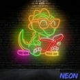 thumbnail image 4 of Handmadetneonsign Dinosaur Reading Book Neon Sign, Cute Dinosaur Led Sign, Dinosaur Bookworm 94286, 4 of 5