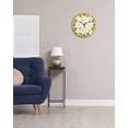 thumbnail image 3 of Wall Clock 10 Inch Farmhouse Sunflowers Floral Print Round Silent Decorative Wall Clocks Battery Operated for Living Room Bedroom Kitchen Classroom Decor, Beige,Small, 3 of 7