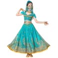 thumbnail image 1 of Disfraz de princesa Jasmine de ELLYDOOR para niñas, color azul Aladino, 150 cm, 1 of 7