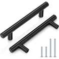 thumbnail image 1 of czcpp-20 Pack 96mm(3-3/4inch) Black Kitchen Door Handles T Bar Cabinet Handles Cupboard Handles Drawer Handles Stainless Steel Kitchen Handles Cabinet Door Handles, 1 of 4