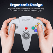 Luxmo Wireless 2.4G N64 Controller Game Pad Joystick for N64 Game System/Switch PC Mac
