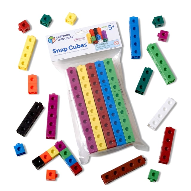 Counting Toy Learning Resources Snap Cubes, 100 piezas, más de 5