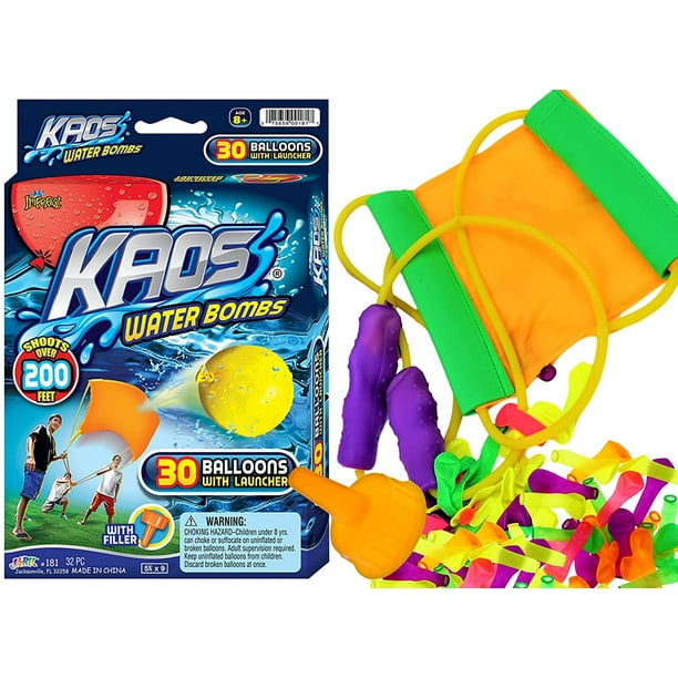 Kaos Water Balloon Launcher, Water Balloon Slingshot, 30 Colorful Water