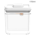 thumbnail image 1 of Food Sealed Storage Box Plastic Grain Jar with Storage Box Lid Snacks Milk Powder Airtight Container, 1700ml, Clear, 1 of 8