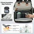 thumbnail image 5 of Diaper Bag Backpack for Mom and Dad – Large Capacity Baby Bag w/ USB Port – Waterproof Travel Backpack for Baby Essentials, Stylish Gray/Black, 5 of 7