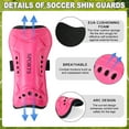 thumbnail image 3 of Hengguang 2 Pairs of Kids Shin Guards with Girls Soccer Socks, Protective Soccer Shin Guards Soccer Gear for 6-10 Years Old Girls Boys Children Teens Games Protection Equipment, 3 of 7