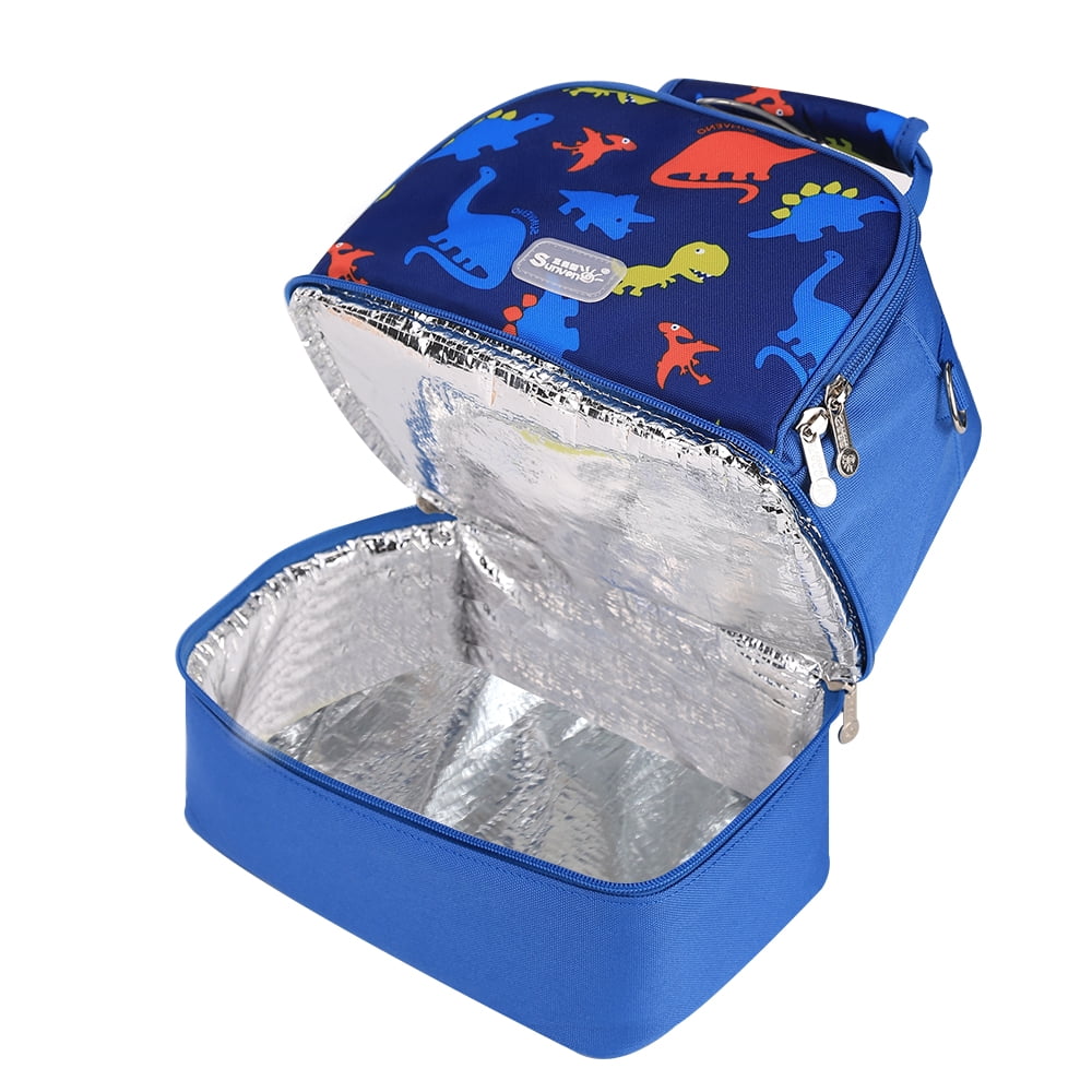 Sunveno Insulated Lunch Bag, Solid Print Dino, Thermal, Polyester, 1 Count