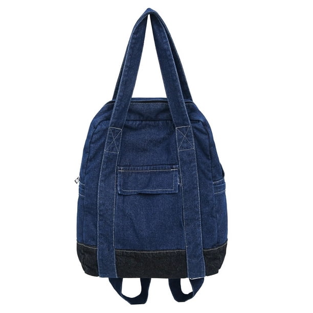 Mochila Con Bolso para Vaqueros Retro Correa Ajustable Mujer Viajes
