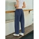 thumbnail image 5 of Pantalones Palazzo Yanekop casual de verano para mujer, color azul marino, 5 of 7