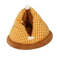 thumbnail image 4 of Flynix Cat Bed Cave Hideaway, Non Slip Bottom Nest Plush Self Warming Cave for Rabbit, S, 4 of 10