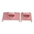 thumbnail image 2 of KLKCMS 2Pcs Edge Stitch Lock Sewing Gauge Thumb Guide Rulers for Project Embroidery Pink, 2 of 8