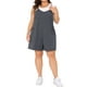 thumbnail image 2 of FAB CURVES Mono de talla grande para mujeres 2025 Verano Casual Sin mangas Tirantes de espagueti Pantalones cortos Overalls Jumpsuit 1X Gris, 2 of 6