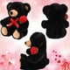 thumbnail image 4 of Peluche de peluche con forma de oso civanero con rosa de 30 cm, 4 of 6