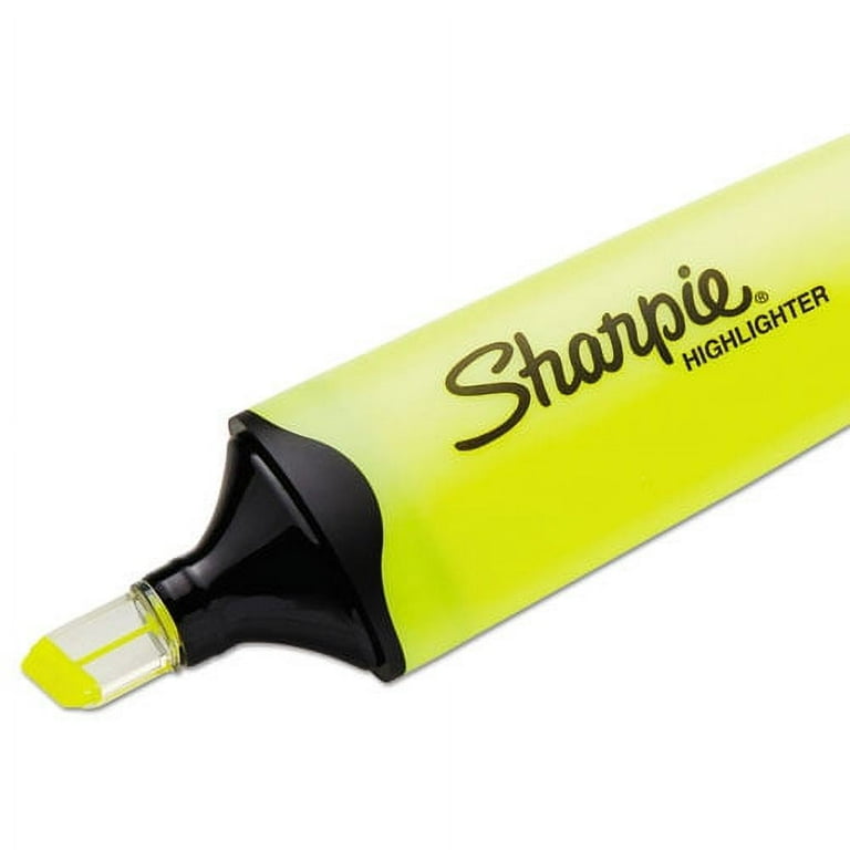 Clearview Tank-Style Highlighter, Fluorescent Yellow Ink, Chisel Tip, Yellow/Black/Clear Barrel, Dozen Clearview Tank-Style Highlighter, Fluorescent Yellow Ink, Chisel Tip, Yellow/Black/Clear Barrel, Dozen