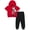 Red / black, mickey mouse, variant on Disney Lilo & Stitch Hooded T-Shirt and Fleece Jogger Pants Outfit Set Toddler to Big Kid