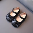 thumbnail image 5 of Viluyesy Girls Mary Jane Flats - Childrens Solid Bow Round Toe Soft Sole Low Heel Princess Dress Shoes Spring Summer Black Size 8, 5 of 6