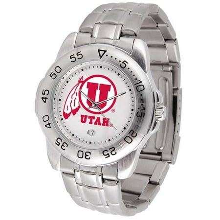 Utah Utes Competitor Steel Watch - Utah Sport Men's Steel Band Watch