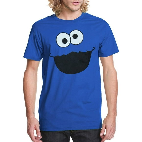 Sesame Street Cookie Monstre Visage Adulte T-Shirt