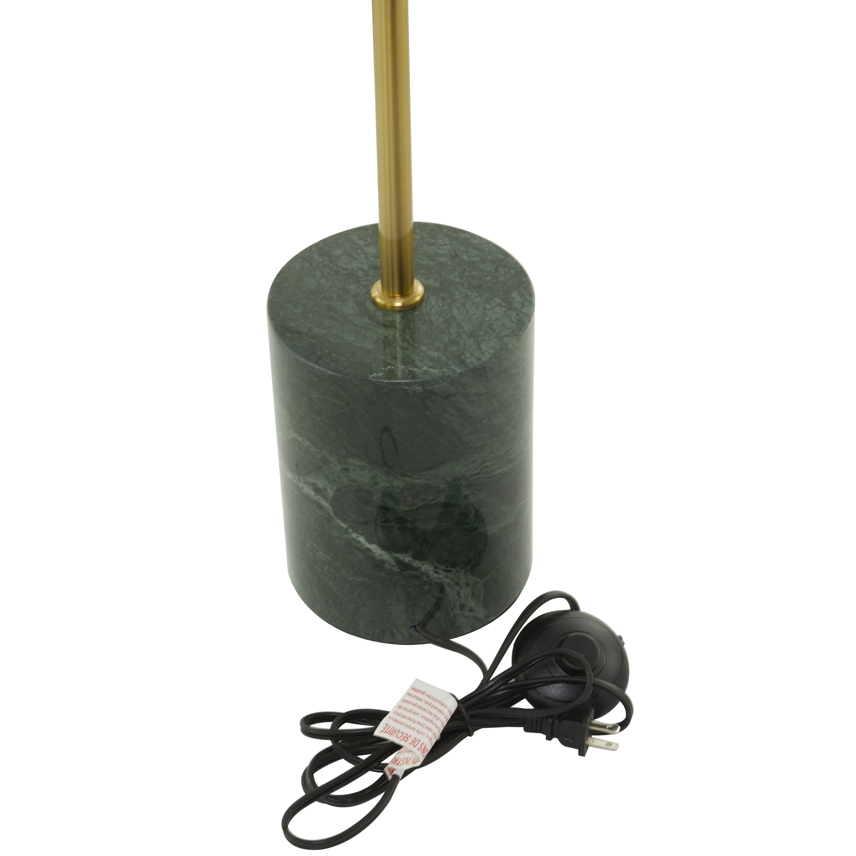 DecMode 14"W, 62"H Metal Contemporary Floor Lamp, Black, 1-Piece
