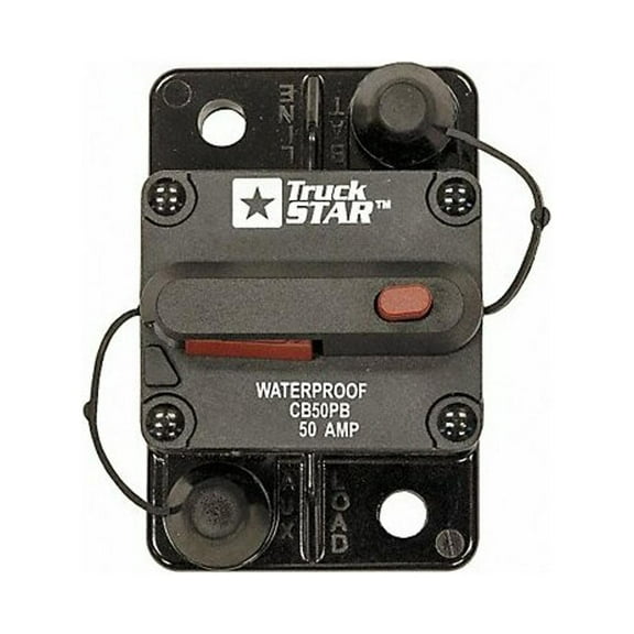 Buyers Products Automotive Circuit Breaker,CB,50A,12VDC CB50PB