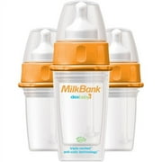 MilkBank BPA Free Insulated Feeding Bottles 5 oz - 3-Pack