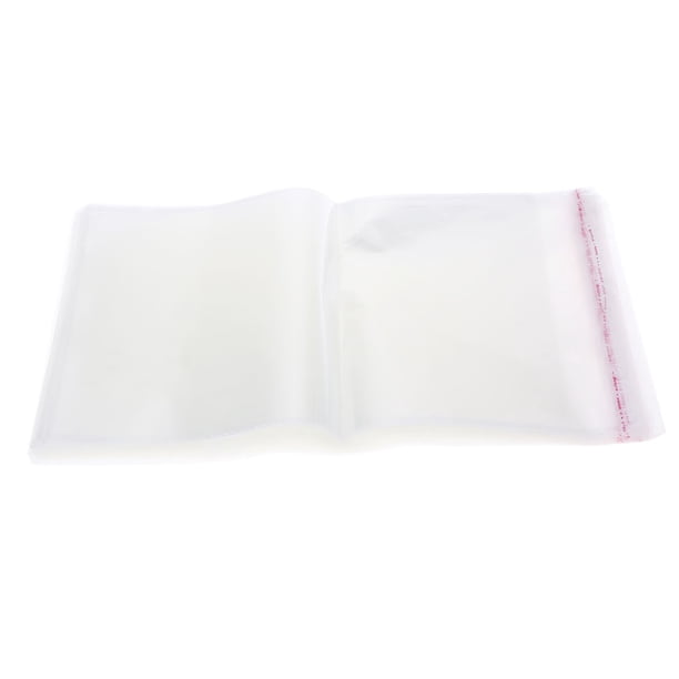 unbranded 100Ud Bolsas De Empaquetado De Ropa Transparentes Resistentes Y Reutilizables Con Adhesivo