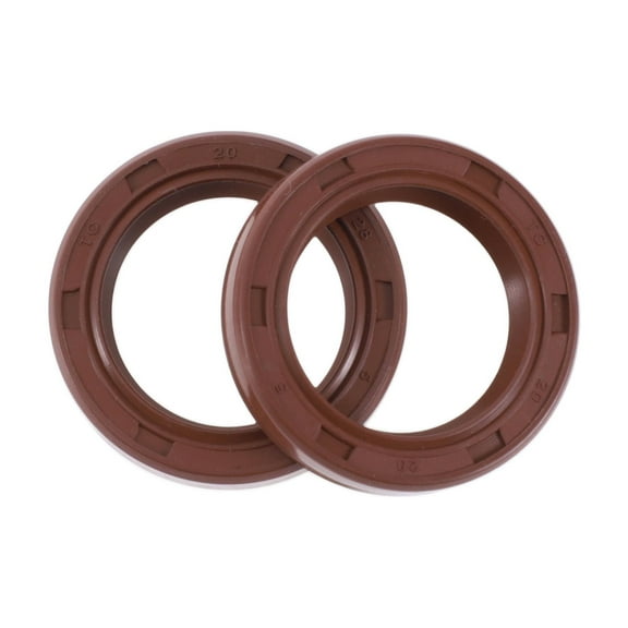 Unique Bargains Universal Oil Seal TC Seal Ring Rotary Shaft Seal 20x28x5mm High Pressure FKM Rubber Brown 2 Pcs