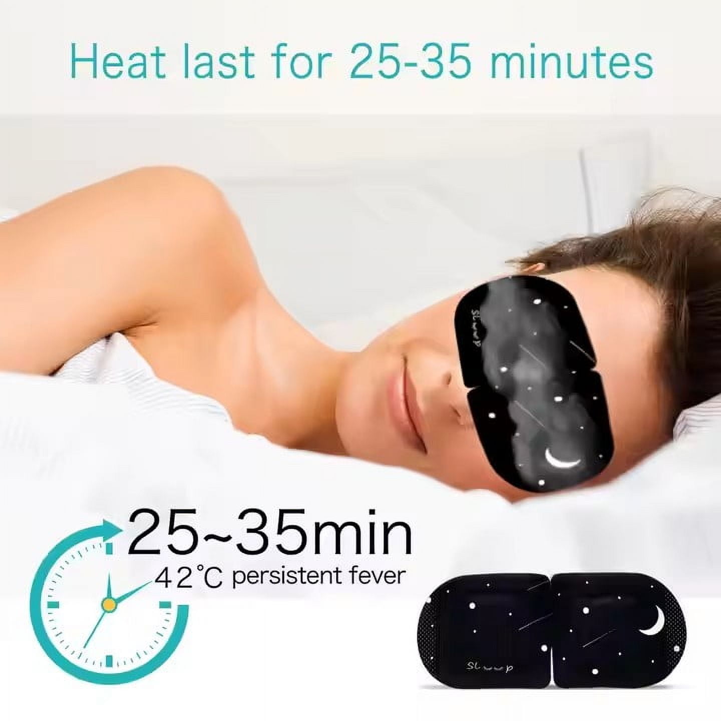 60 Packs Steam Eye Masks For Dry Eyes SPA Warm Sleep Disposable Heated Eye Mask Unscented