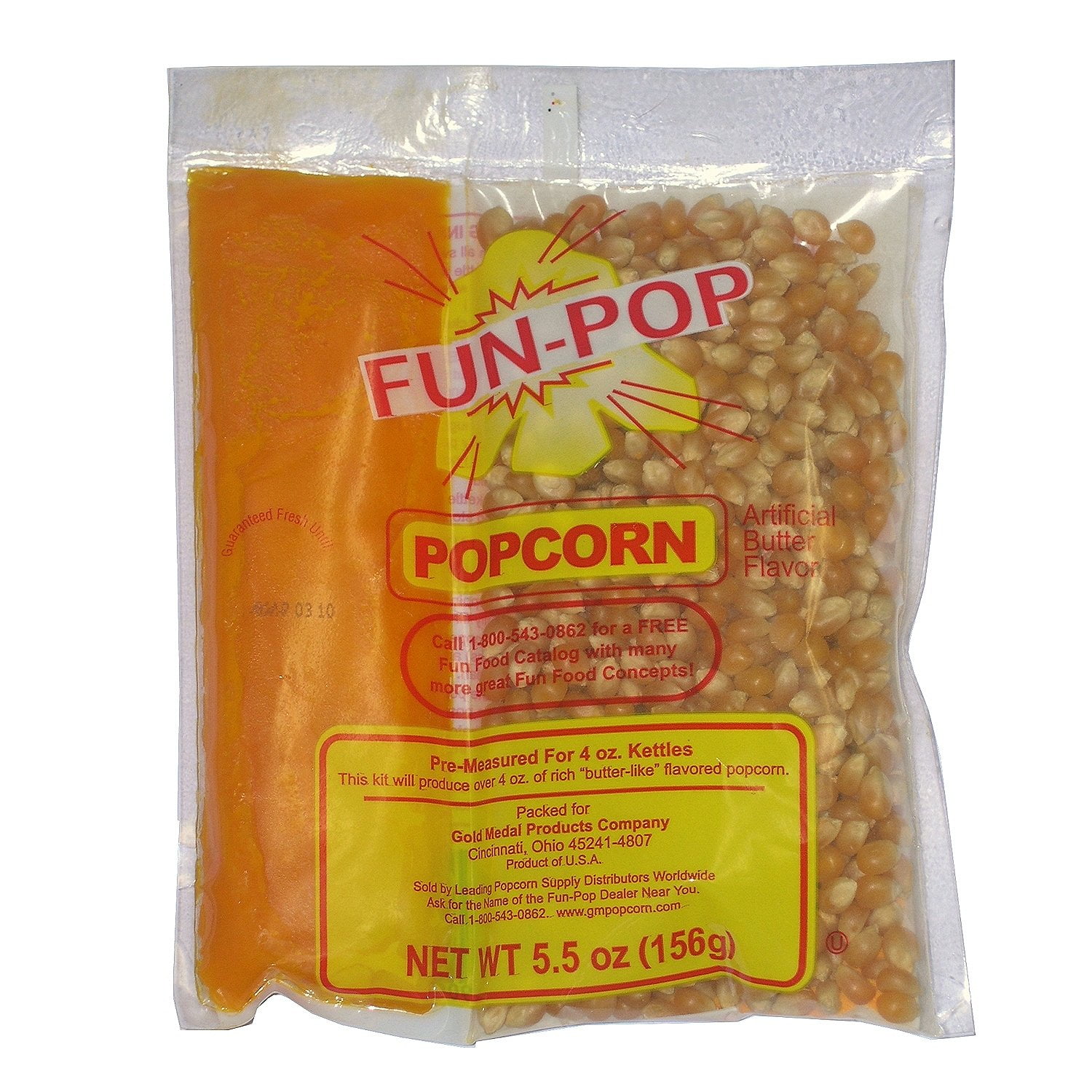 Movie Theater Taste SNAPPY POPCORN PORTION PAKS for 4 oz POPPERS CASE of 24 