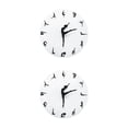 thumbnail image 4 of Redempat Round Music Keyboard Wall Clock Unique Style And Silent Operation For Any Room ABS Elegant Piano Key Clock Timeless Ballet 1 2Set, 4 of 6